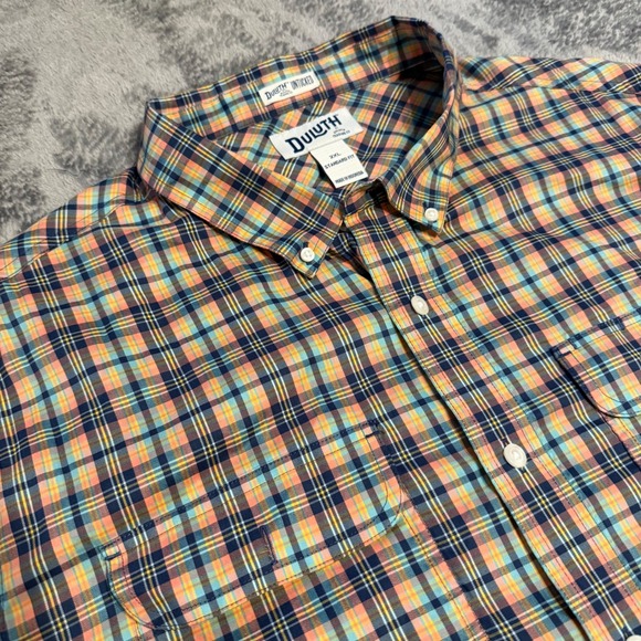 Duluth Pack Other - Duluth Trading Co Untucked Plaid Button Down Short Sleeve Shirt Mens 2XL